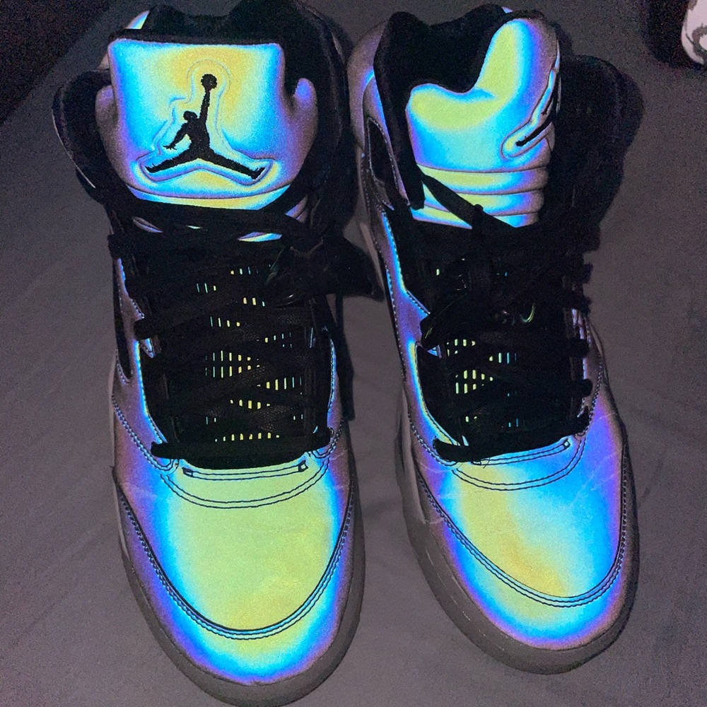Nike Air Jordan 5 Retro Iridescent Oil Grey 7Y